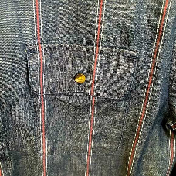 Old Navy Denim Striped button down - Picture 3 of 3
